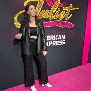 Black sequin Women's Pants & crop top Set